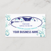 Druk op het wassen van water De wasmachine reinige Visitekaartje (Voorkant)