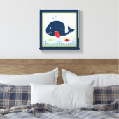 Druk op Jackson/Whale/Fish Canvas Afdruk (Insitu (Slaapkamer))