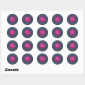 Druk op Kalm geactiveerd! Pink Mandala Fun Quote Ronde Sticker (Vel)