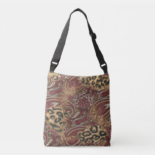 Druk op Leopard en Paisley Pattern Crossbody Tas