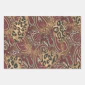 Druk op Leopard en Paisley Pattern Inpakpapier Vel (Voorkant 2)