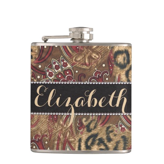 Druk op Leopard en Paisley Pattern om deze aan te Heupfles (Voorkant)