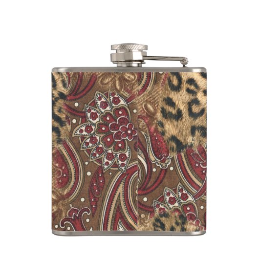 Druk op Leopard en Paisley Pattern om deze aan te Heupfles (Achterkant)