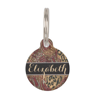 Druk op Leopard en Paisley Pattern om deze aan te Huisdierpenning