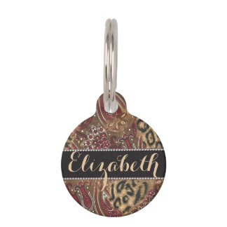 Druk op Leopard en Paisley Pattern om deze aan te  Huisdierpenning