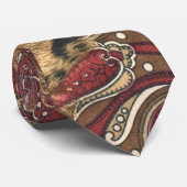 Druk op Leopard en Paisley Pattern Stropdas (Opgerold)