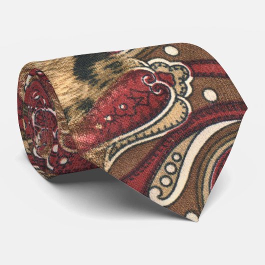 Druk op Leopard en Paisley Pattern Stropdas (Opgerold)