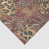 Druk op Leopard en Paisley Pattern Tissuepapier (Detail)