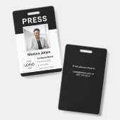 Druk op Logo Photo Professional Badge (Voor- en achterkant)