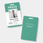 Druk op Logo Photo Professional Badge (Voor- en achterkant)