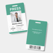Druk op Logo Photo Professional Badge (Voor- en achterkant)