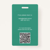Druk op Logo Photo QR Code Professional Badge (Achterkant)