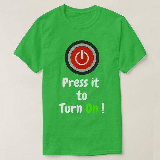 Druk op om aan te zetten t-shirt (Design voorkant)