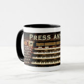 Druk op om het even welke belangrijke orgaanmok mok (Voorkant links)