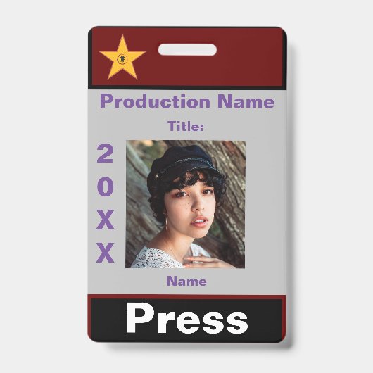 Druk op Pass-1 Badge (Voorkant)