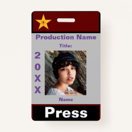 Druk op Pass-1 Badge