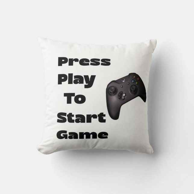 Druk op Play to Star Game Pillow Kussen (Voorkant)
