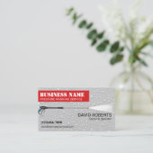 Druk op Rood etiket wassen Professional reinigen Visitekaartje (Staand voorkant)