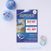 Druk op Sjabloon halve pagina wassen Flyer (Enkel)