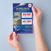 Druk op Sjabloon halve pagina wassen Flyer (Hand)