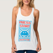 Druk op Start, Insert Coin, arcade, geek, gamer, Tanktop (Voorkant)