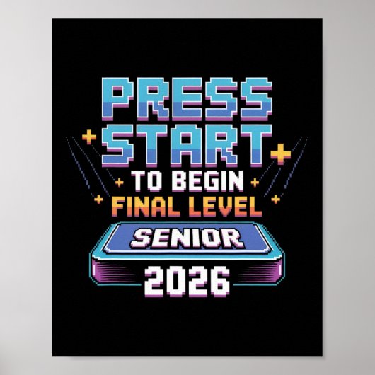 Druk op Start om het laatste niveau Senior 2026 Ga Poster (Voorkant)