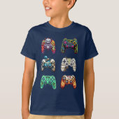 Druk op Start om Spook Gaming Controllers Hallowee T-shirt (Voorkant)