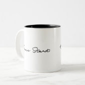 Druk op Start Retro Gaming Tweekleurige Koffiemok (Voorkant links)