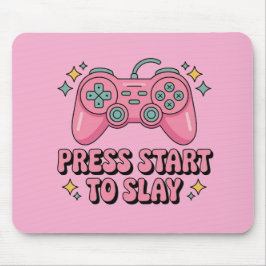 Druk op Start to Slay – Gamer Girl Kawaii Mousepad Muismat