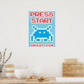 Druk op Start, Tussenvoegsel Coin, Arcade Game, bl Poster (Keuken)