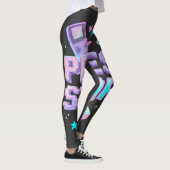 Druk op Start Y2K Retro Gaming Arcade Chrome 90s G Leggings (Rechts)