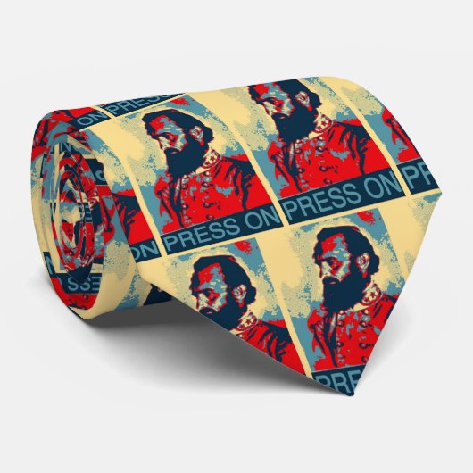 Druk op Stonewall Jackson Motto Stropdas (Opgerold)
