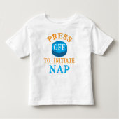 Druk op Uit Button om Nap te starten Kinder Shirts (Voorkant)