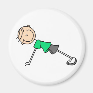 Druk op Ups Stick Figuur Magnet