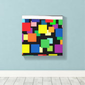 Druk op Vergerst Canvas met stadslichten Afdruk (Insitu (Houten vloer))