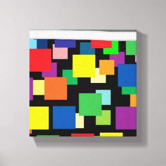 Druk op Vergerst Canvas met stadslichten Afdruk