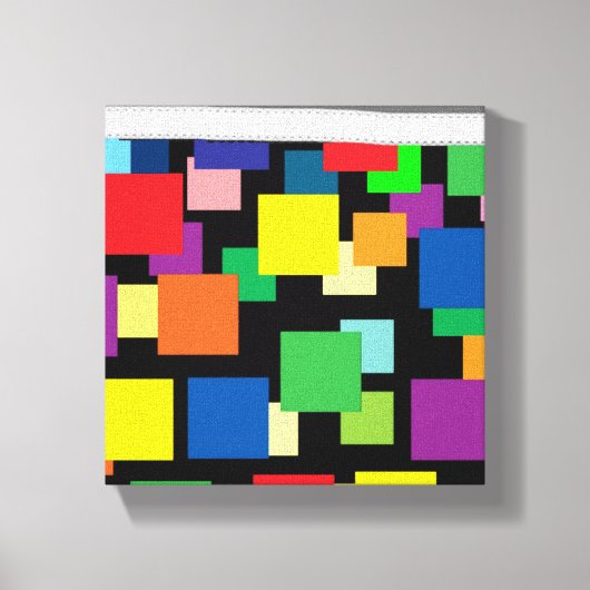 Druk op Vergerst Canvas met stadslichten Afdruk (Voorkant)