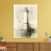  druk op vuurtoren canvas afdruk (Insitu (Woonkamer))