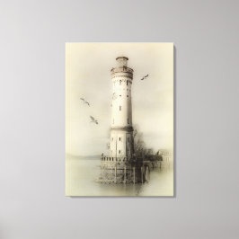  druk op vuurtoren canvas afdruk