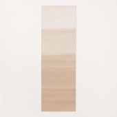 Druk op Warm Beige Waterverf Abstract #1 Yogamat (Voorkant)
