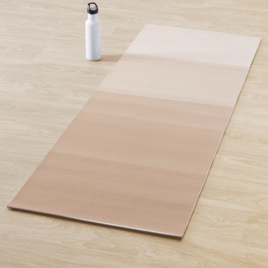 Druk op Warm Beige Waterverf Abstract #1 Yogamat (In situ)