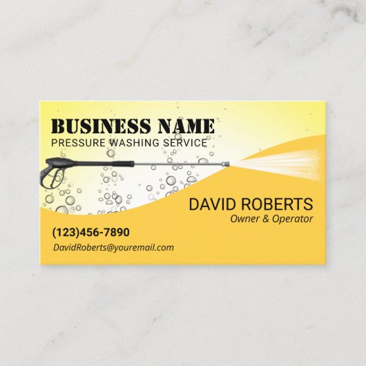 Druk op wasknuppels Gold Power Wash Reiniging Visitekaartje (Voorkant)