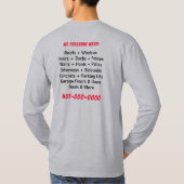 Druk op wasmachine en wasmachine t-shirt (Achterkant)