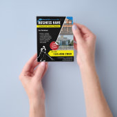 Druk op Wasmachine voor professionele reiniging Flyer (Hand)