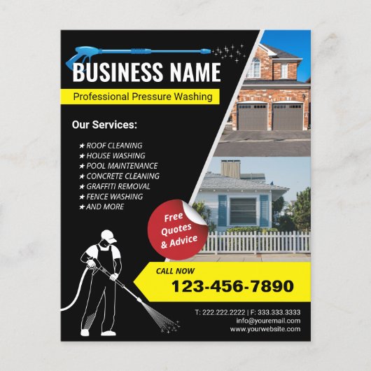 Druk op Wasmachine voor professionele reiniging Flyer (Voorkant)