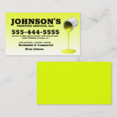 Druk op wassen en verven met details visitekaartje (Voorkant / Achterkant)