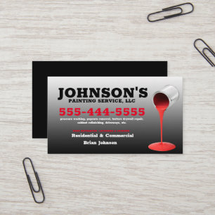 Druk op wassen en verven met details visitekaartje