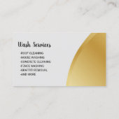 Druk op wassen Moderne Gold Power Wash-reiniging Visitekaartje (Achterkant)