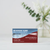 Druk op wassen Moderne reiniging van de rode stroo Visitekaartje (Staand voorkant)