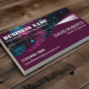 Druk op wassen Moderne wasprogramma Visitekaartje